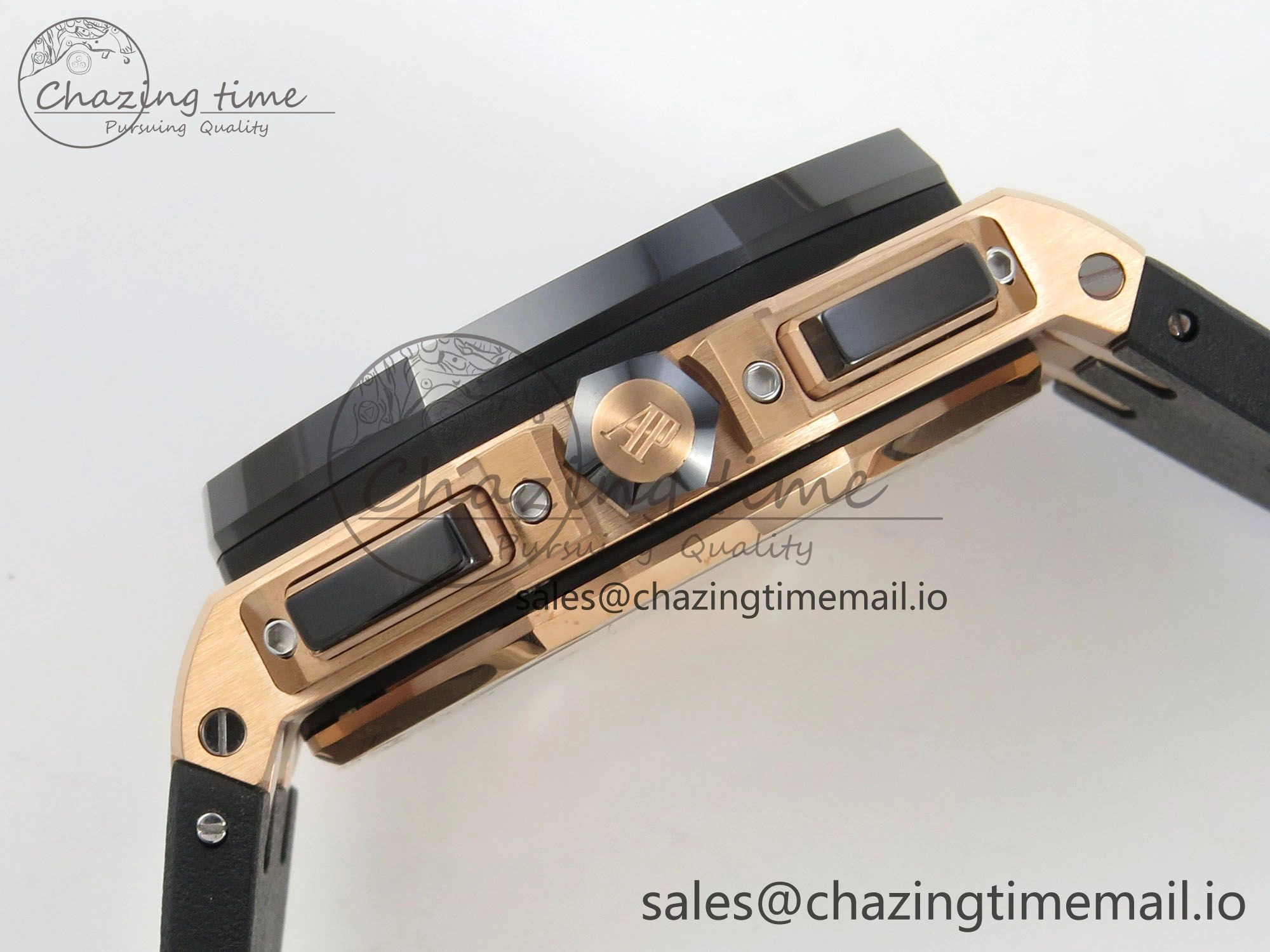 Royal Oak Offshore 44mm RG APPF Best Edition Gray Dial Ceramic Bezel on Black Rubber Strap SA3126