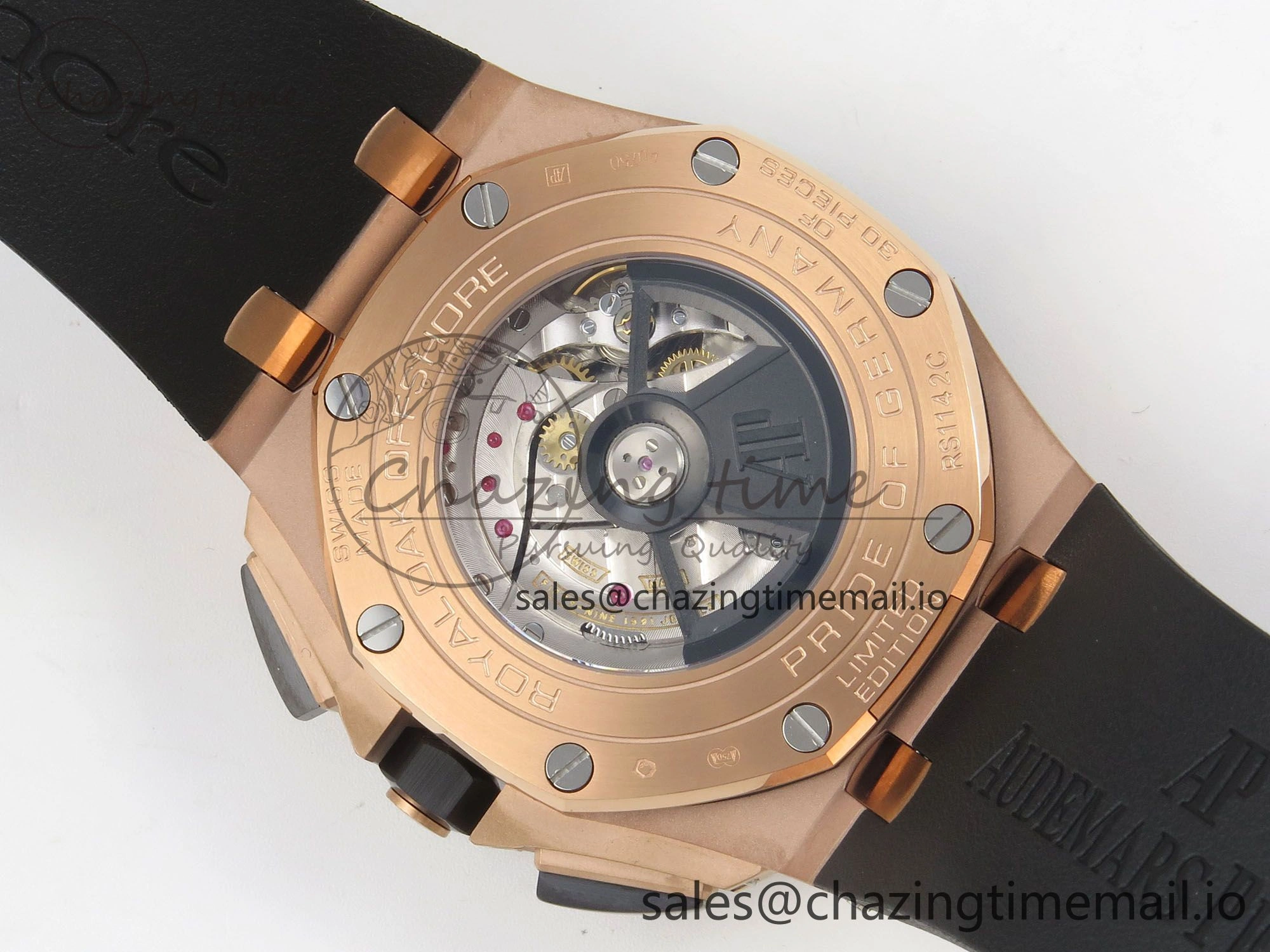 Royal Oak Offshore 44mm RG APPF Best Edition Gray Dial Ceramic Bezel on Black Rubber Strap SA3126