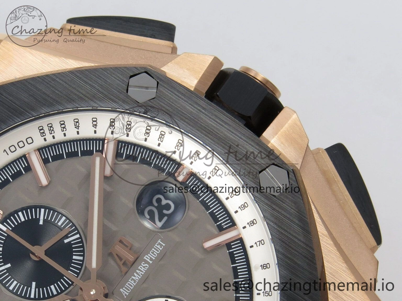 Royal Oak Offshore 44mm RG APPF Best Edition Gray Dial Ceramic Bezel on Black Rubber Strap SA3126