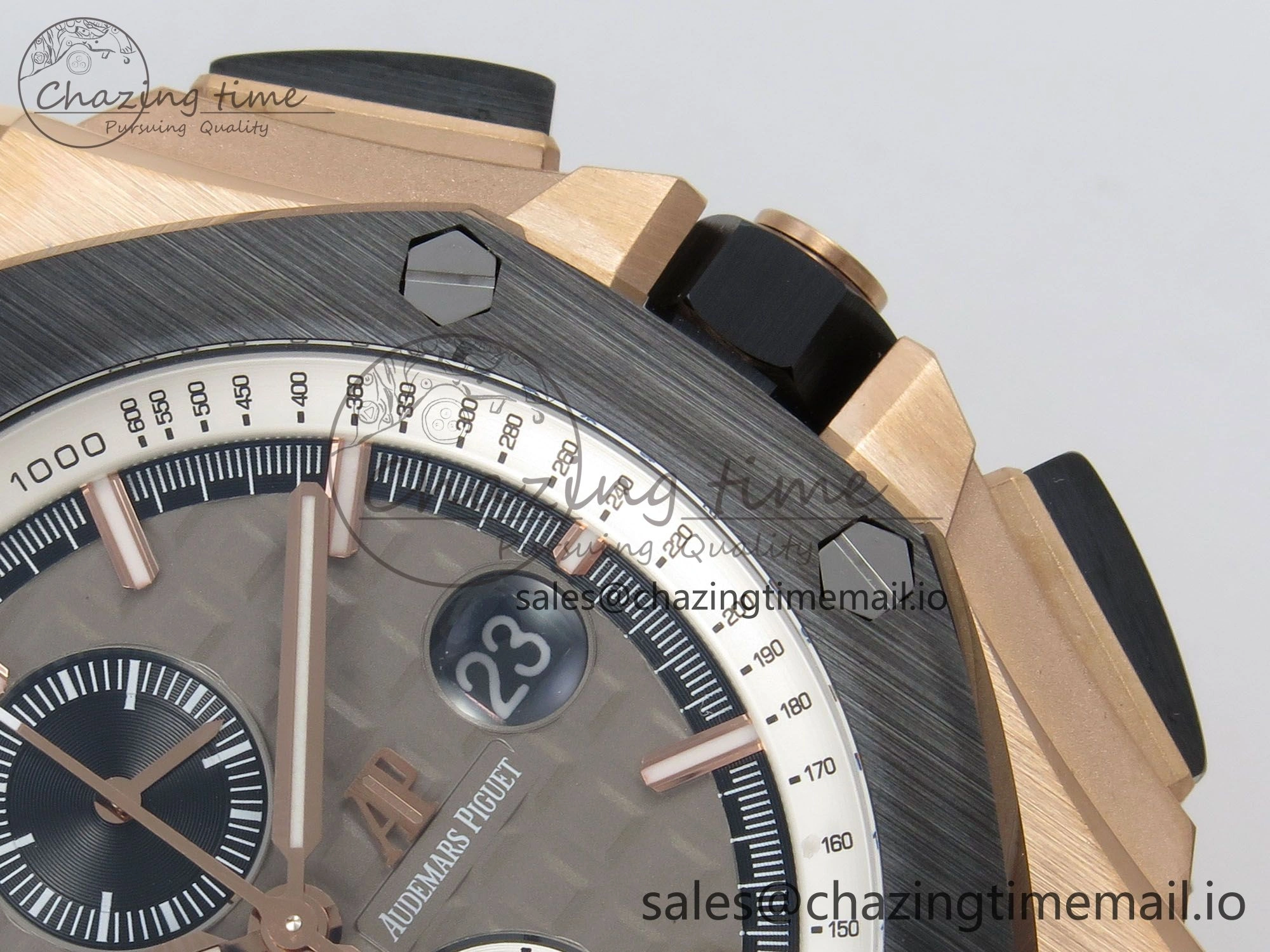 Royal Oak Offshore 44mm RG APPF Best Edition Gray Dial Ceramic Bezel on Black Rubber Strap SA3126