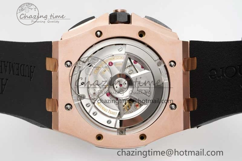 Royal Oak Offshore 44mm RG Black Ceramic Bezel APF 1:1 Best Edition on Rubber Strap A3126