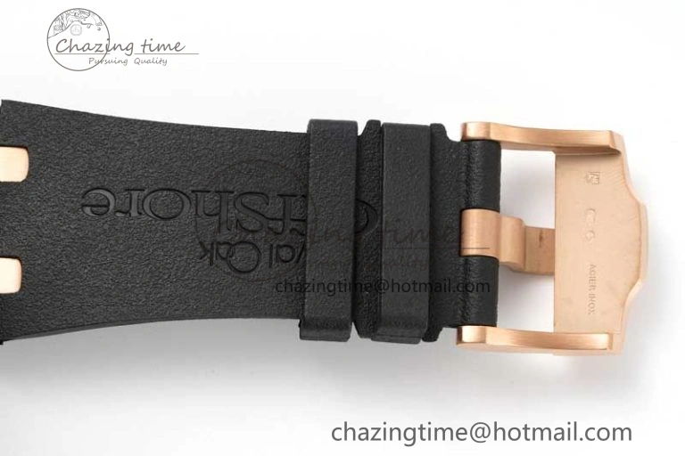 Royal Oak Offshore 44mm RG Black Ceramic Bezel APF 1:1 Best Edition on Rubber Strap A3126