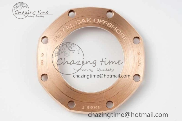 Royal Oak Offshore 44mm RG Black Ceramic Bezel APF 1:1 Best Edition on Rubber Strap A3126