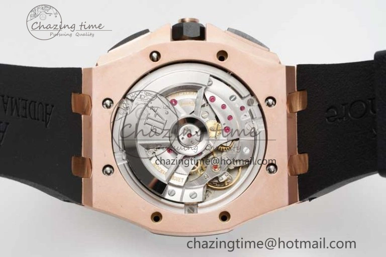 Royal Oak Offshore 44mm RG Black Ceramic Bezel APF 1:1 Best Edition on Rubber Strap A3126