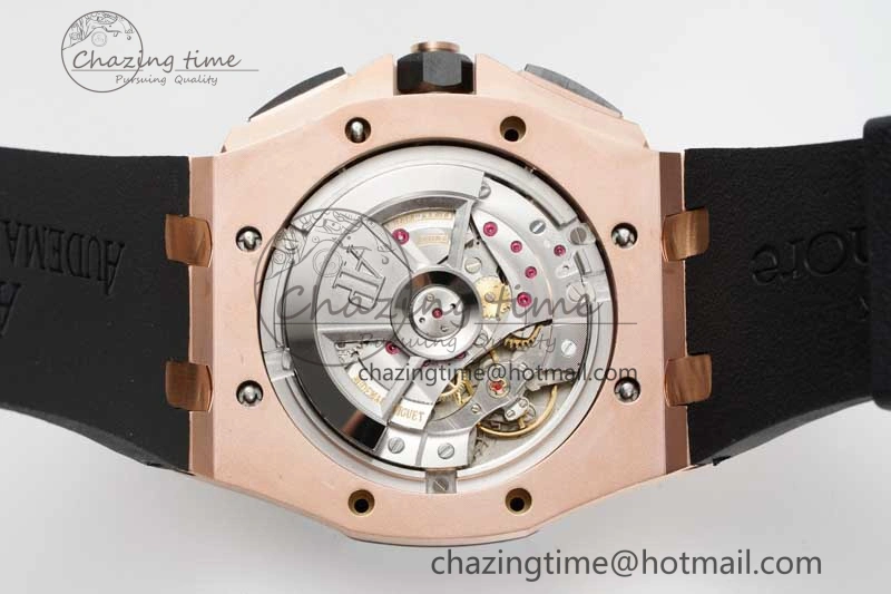 Royal Oak Offshore 44mm RG Black Ceramic Bezel APF 1:1 Best Edition on Rubber Strap A3126