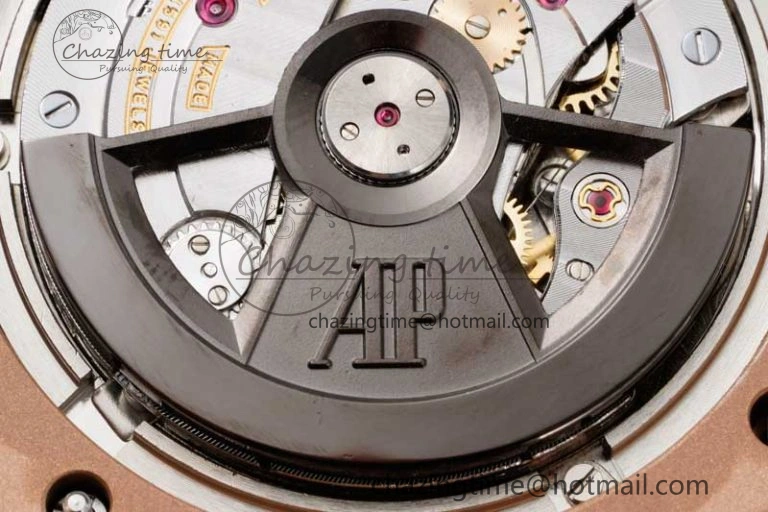 Royal Oak Offshore 44mm RG Ceramic Bezel JJF 1:1 Best Edition Black Dial on Rubber Strap A3126 V2