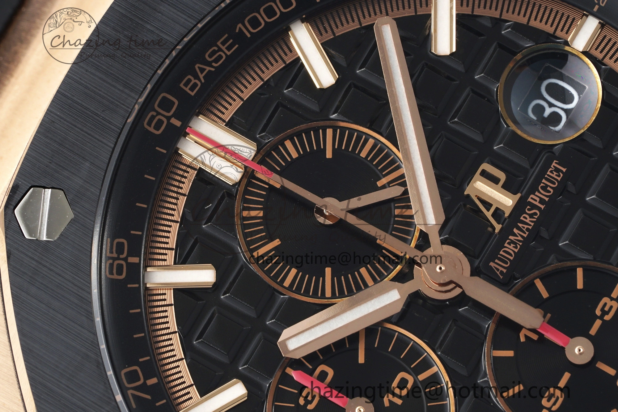 Royal Oak Offshore 44mm RG Ceramic Bezel RSF 1:1 Best Edition Black Dial on Rubber Strap A3126 V2