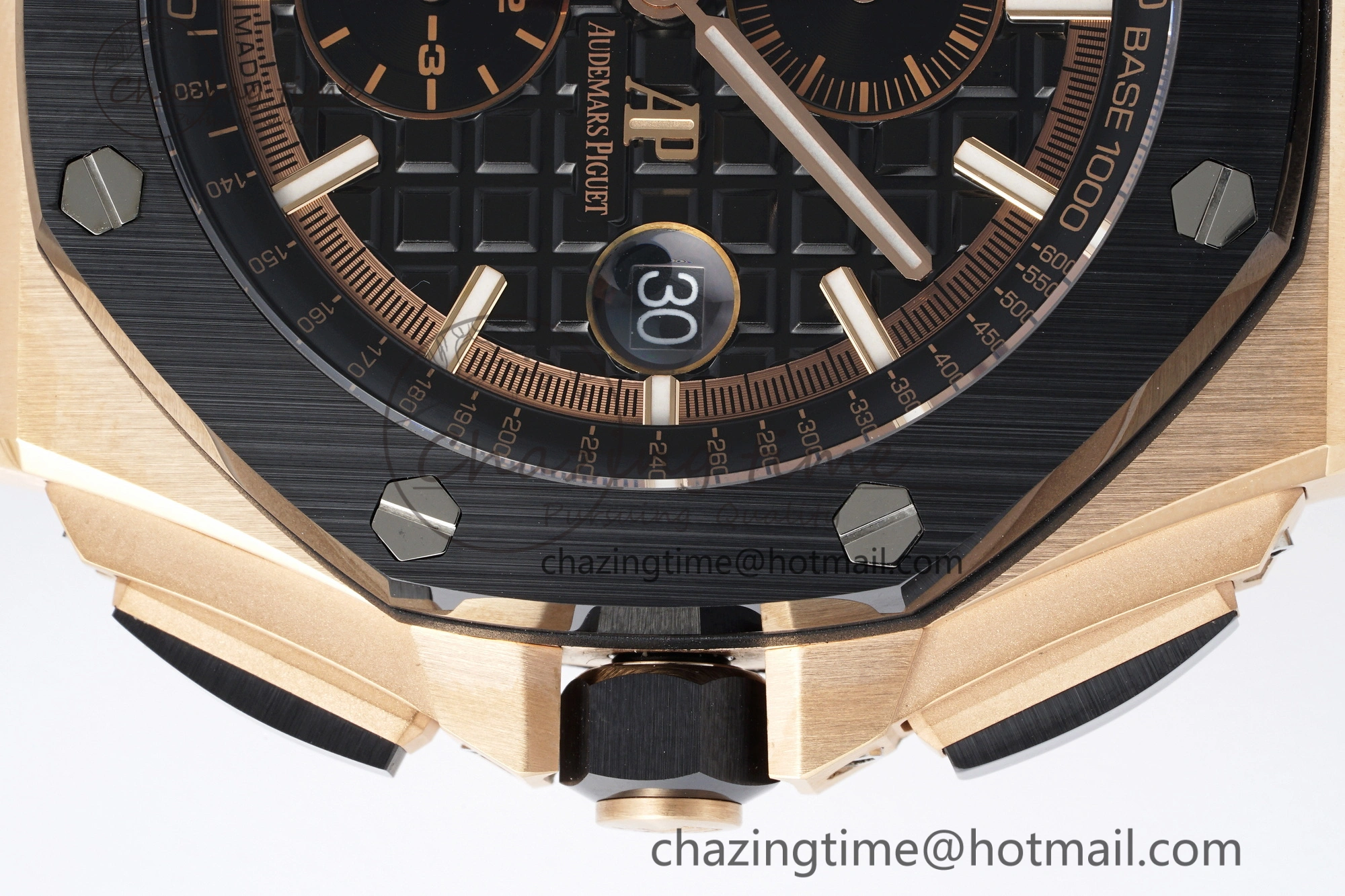 Royal Oak Offshore 44mm RG Ceramic Bezel RSF 1:1 Best Edition Black Dial on Rubber Strap A3126 V2