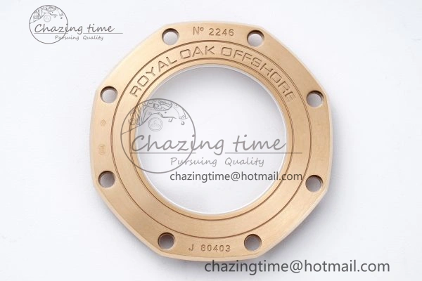Royal Oak Offshore 44mm RG Ceramic Bezel RSF 1:1 Best Edition Black Dial on Rubber Strap A3126 V2