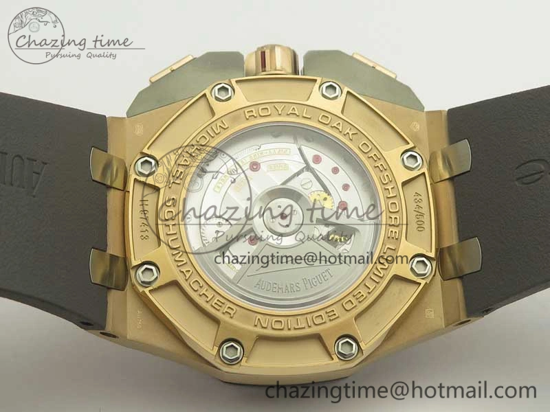 Royal Oak Offshore 44mm RG Cermet Bezel Michael Schumacher 1:1 JF Best Edition A3126 (Free XS Strap) V2 w  Cyclops