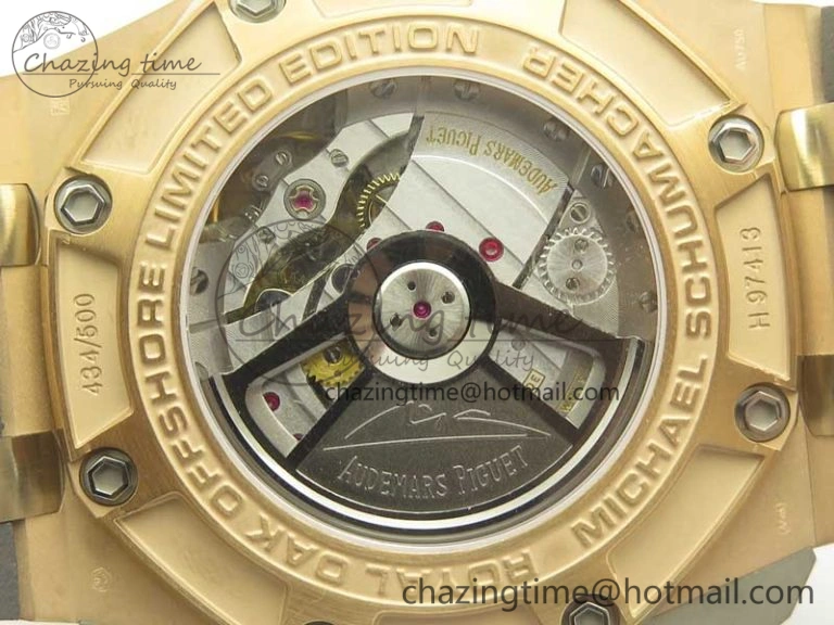 Royal Oak Offshore 44mm RG Cermet Bezel Michael Schumacher 1:1 JF Best Edition A3126 (Free XS Strap) V2 w  Cyclops
