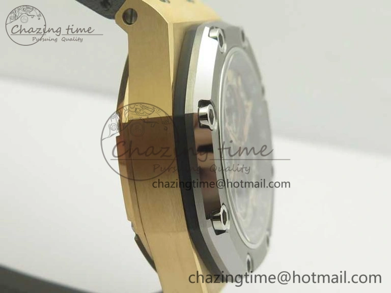 Royal Oak Offshore 44mm RG Cermet Bezel Michael Schumacher 1:1 JF Best Edition A3126 (Free XS Strap) V2 w  Cyclops