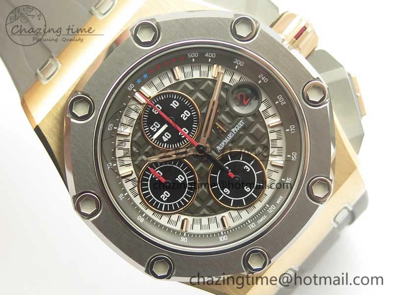 Royal Oak Offshore 44mm RG Cermet Bezel Michael Schumacher 1:1 JF Best Edition A3126 (Free XS Strap) V2 w  Cyclops