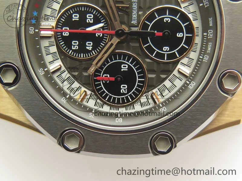 Royal Oak Offshore 44mm RG Cermet Bezel Michael Schumacher 1:1 JF Best Edition A3126 (Free XS Strap) V2 w  Cyclops