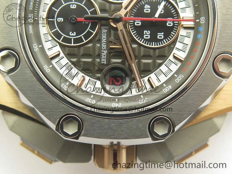 Royal Oak Offshore 44mm RG Cermet Bezel Michael Schumacher 1:1 JF Best Edition A3126 (Free XS Strap) V2 w  Cyclops