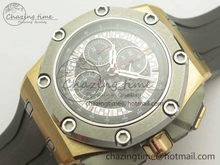 Royal Oak Offshore 44mm RG Cermet Bezel Michael Schumacher 1:1 JF Best Edition A3126 (Free XS Strap) V2 w  Cyclops