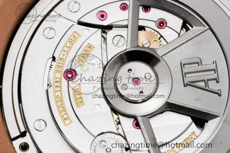 Royal Oak Offshore 44mm RG JJF 1:1 Best Edition White Dial on White Rubber Strap A3126 V2