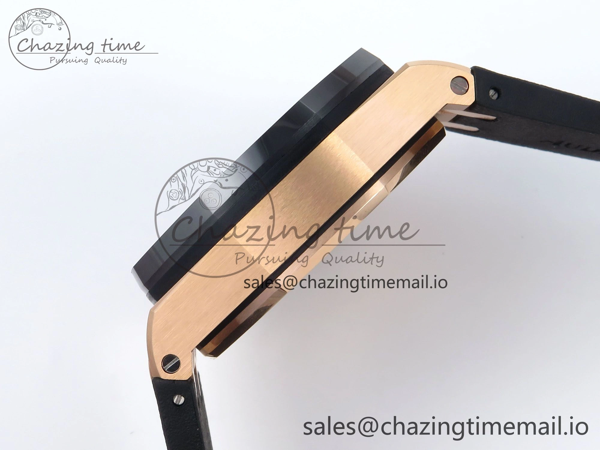 Royal Oak Offshore 44mm RG TKF 1:1 Best Edition Black Dial on Black Rubber Strap A3126