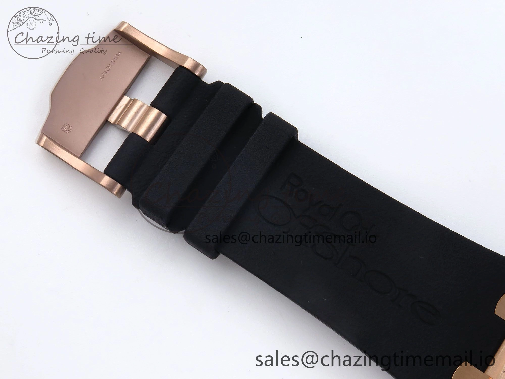 Royal Oak Offshore 44mm RG TKF 1:1 Best Edition Black Dial on Black Rubber Strap A3126