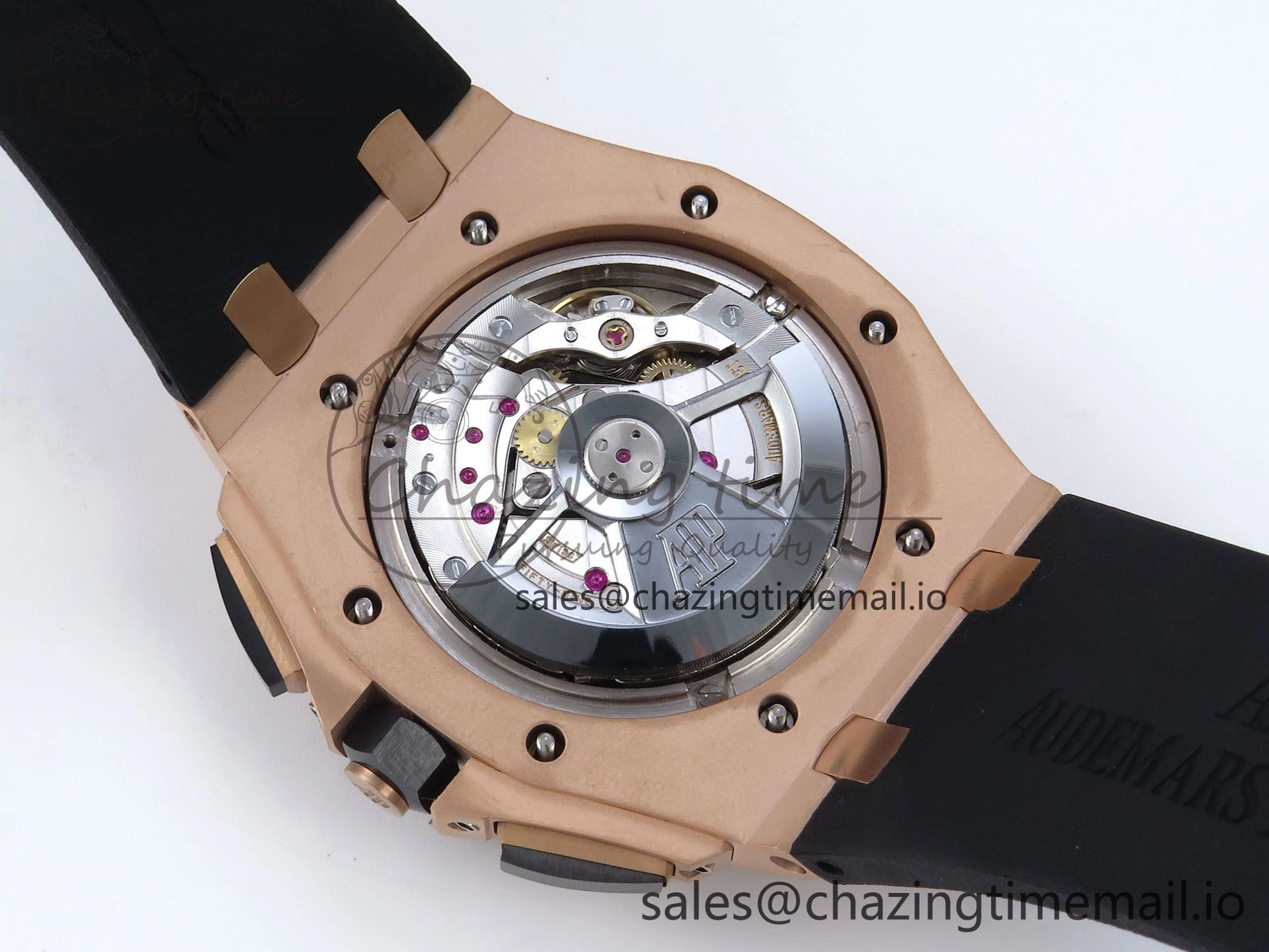 Royal Oak Offshore 44mm RG TKF 1:1 Best Edition Black Dial on Black Rubber Strap A3126
