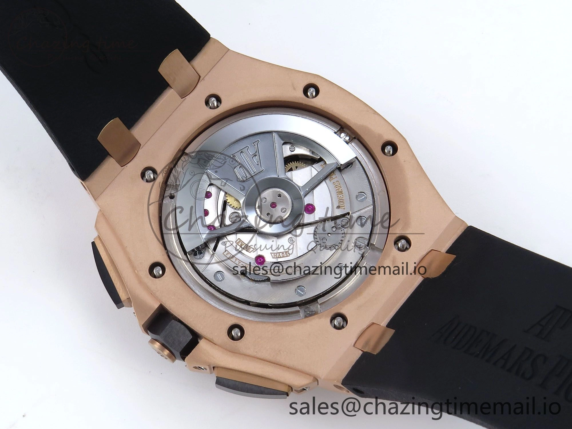 Royal Oak Offshore 44mm RG TKF 1:1 Best Edition Black Dial on Black Rubber Strap A3126