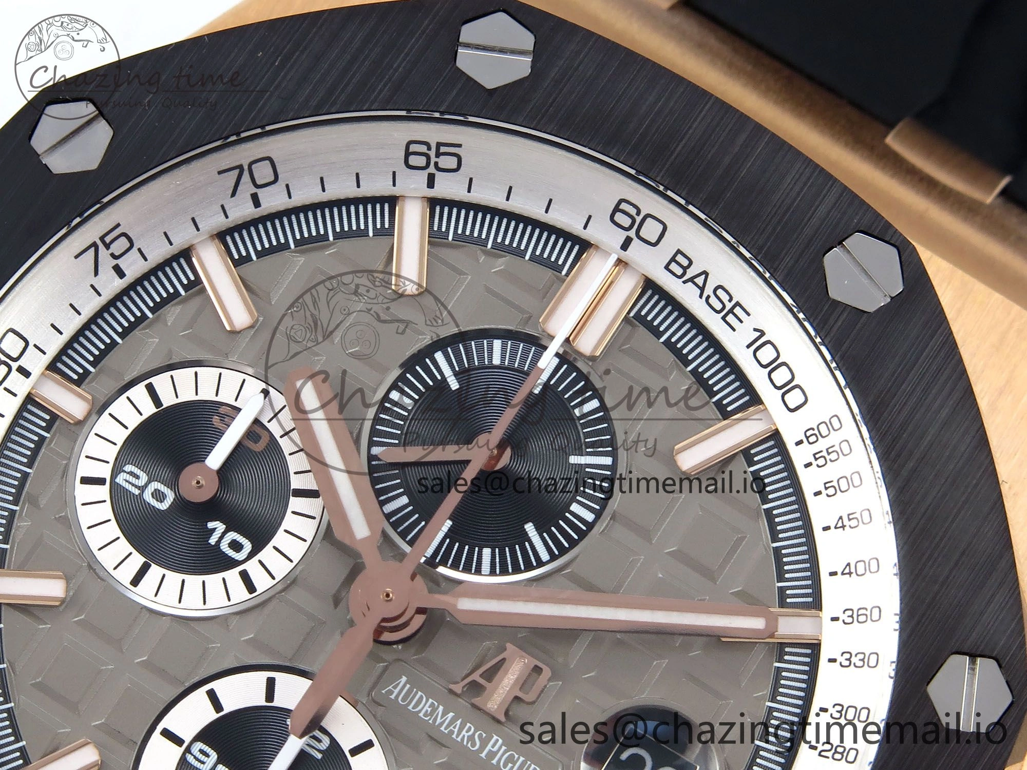 Royal Oak Offshore 44mm RG TKF 1:1 Best Edition Gray Dial on Black Rubber Strap A3126