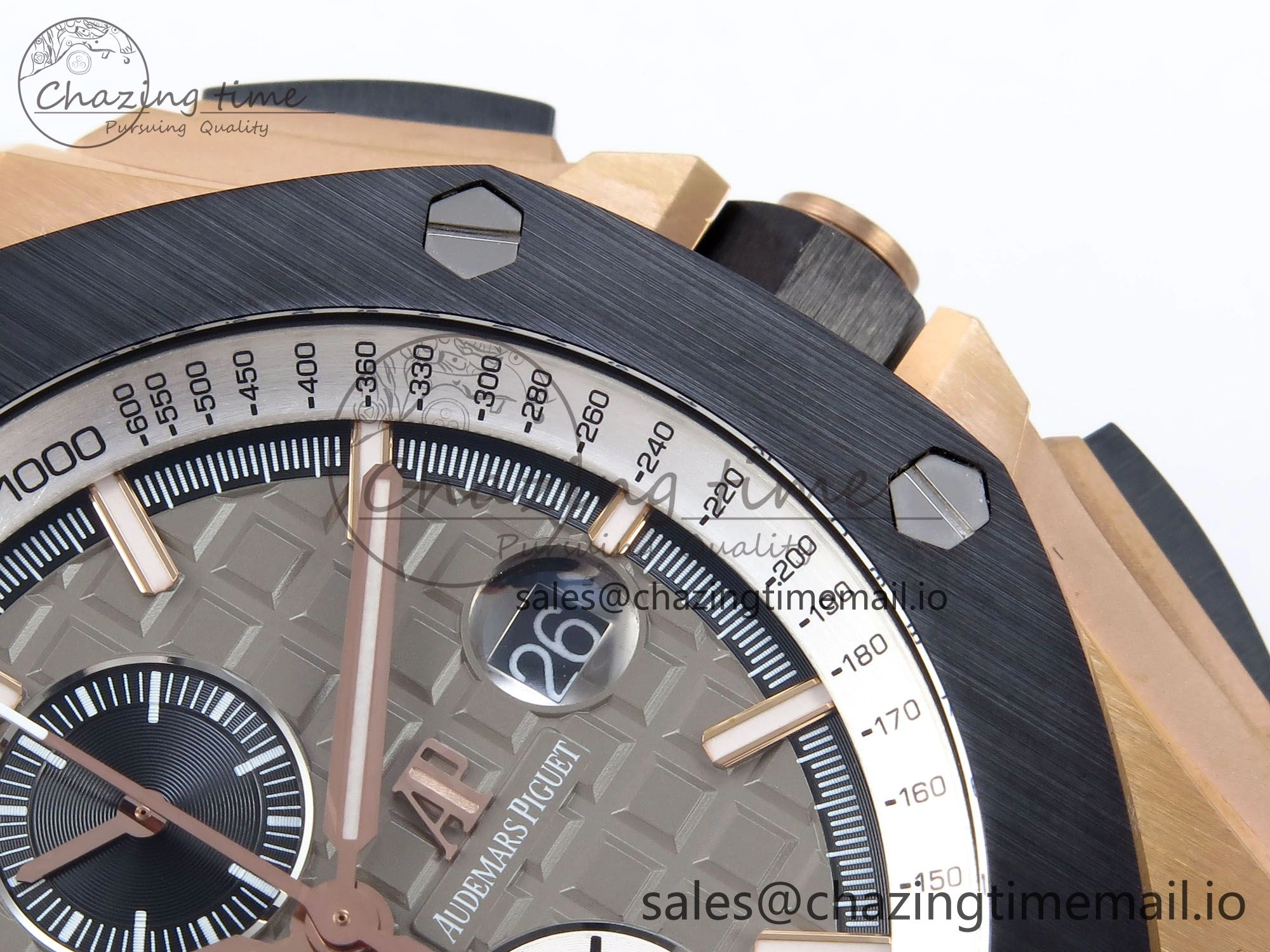 Royal Oak Offshore 44mm RG TKF 1:1 Best Edition Gray Dial on Black Rubber Strap A3126