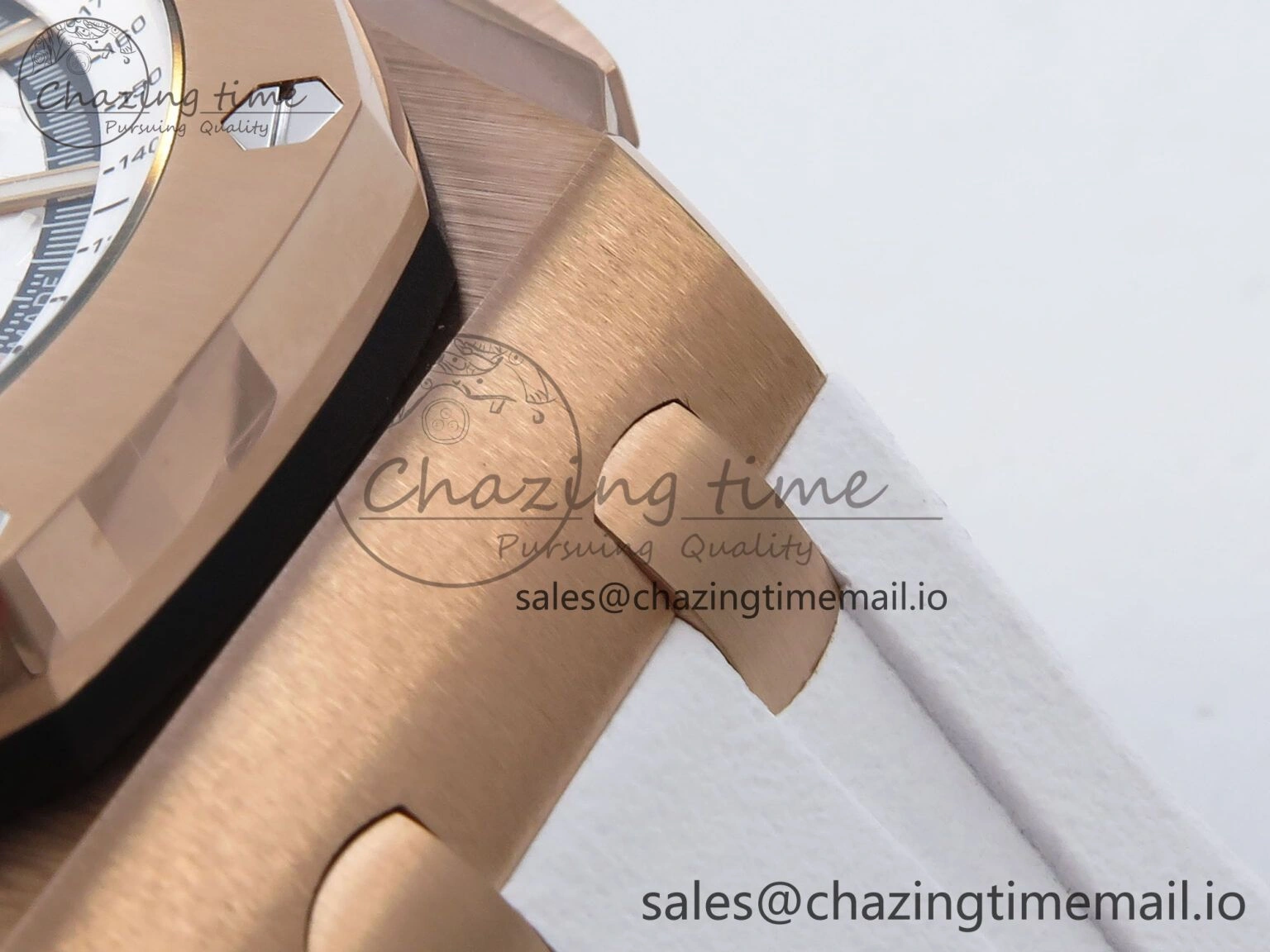 Royal Oak Offshore 44mm RG TKF 1:1 Best Edition White Dial on White Rubber Strap A3126