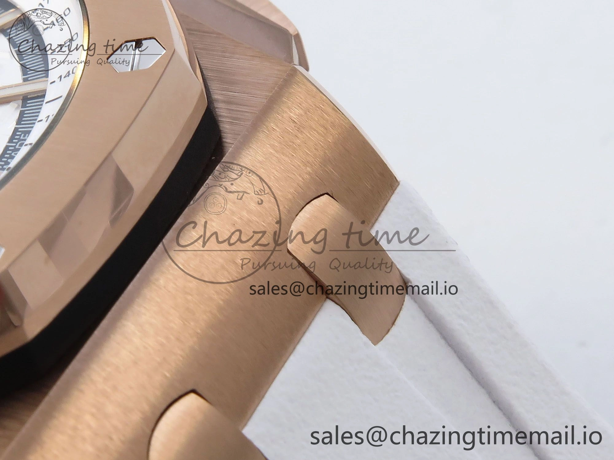 Royal Oak Offshore 44mm RG TKF 1:1 Best Edition White Dial on White Rubber Strap A3126