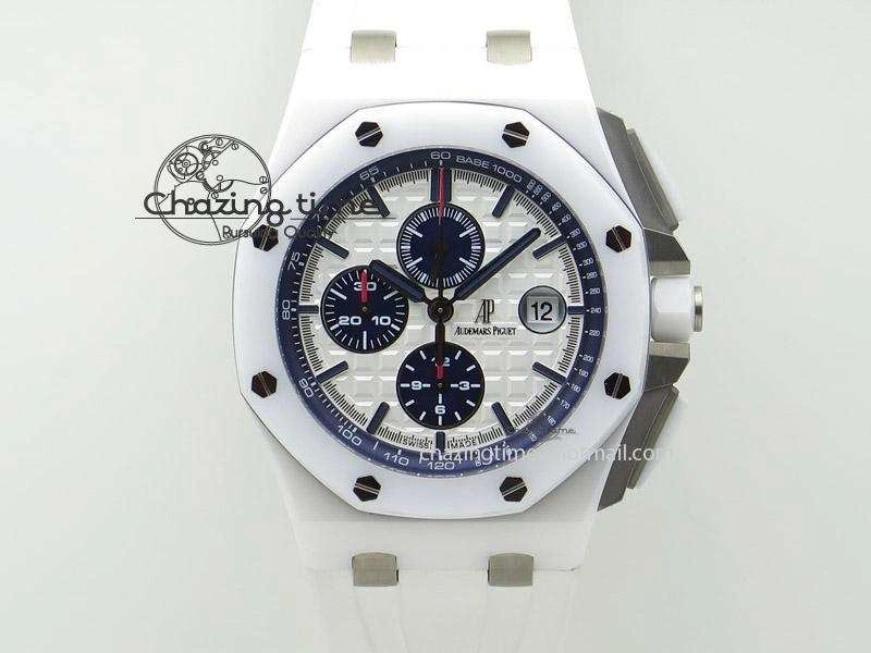 Royal Oak Offshore 44mm Real White Ceramic JF Best Edition A3126