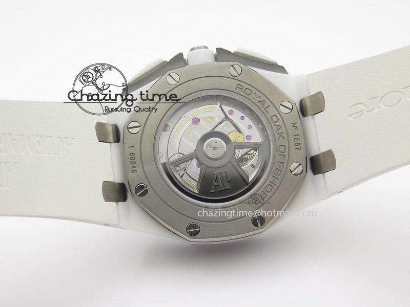 Royal Oak Offshore 44mm Real White Ceramic JF Best Edition A3126