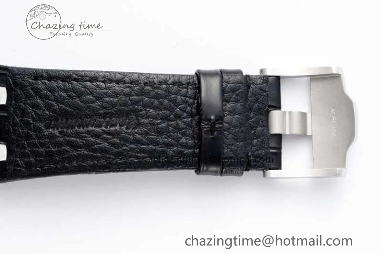 Royal Oak Offshore 44mm SS APF 1:1 Best Edition Gray Blue Dial on Black Leather Strap A3126