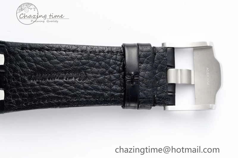 Royal Oak Offshore 44mm SS APF 1:1 Best Edition Gray Blue Dial on Black Leather Strap A3126