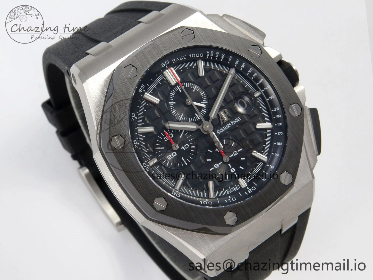 Royal Oak Offshore 44mm SS APPF Best Edition Black Dial Ceramic Bezel on Black Rubber Strap SA3126