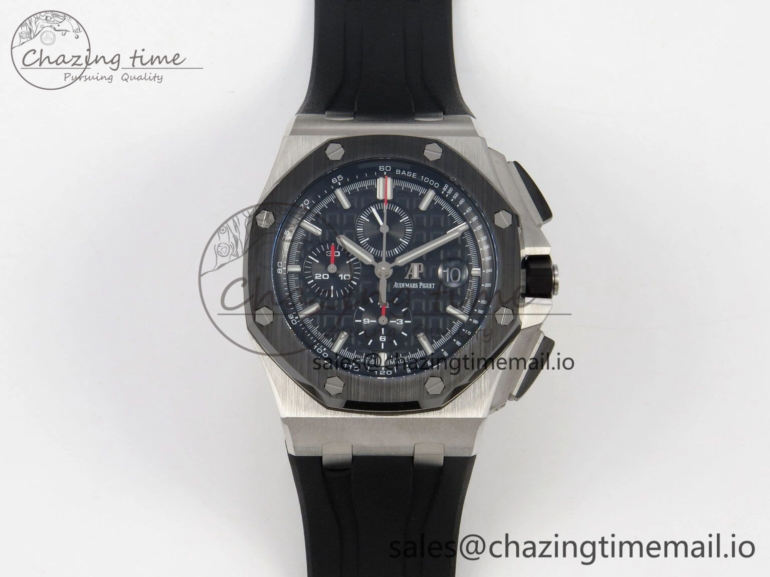 Royal Oak Offshore 44mm SS APPF Best Edition Black Dial Ceramic Bezel on Black Rubber Strap SA3126