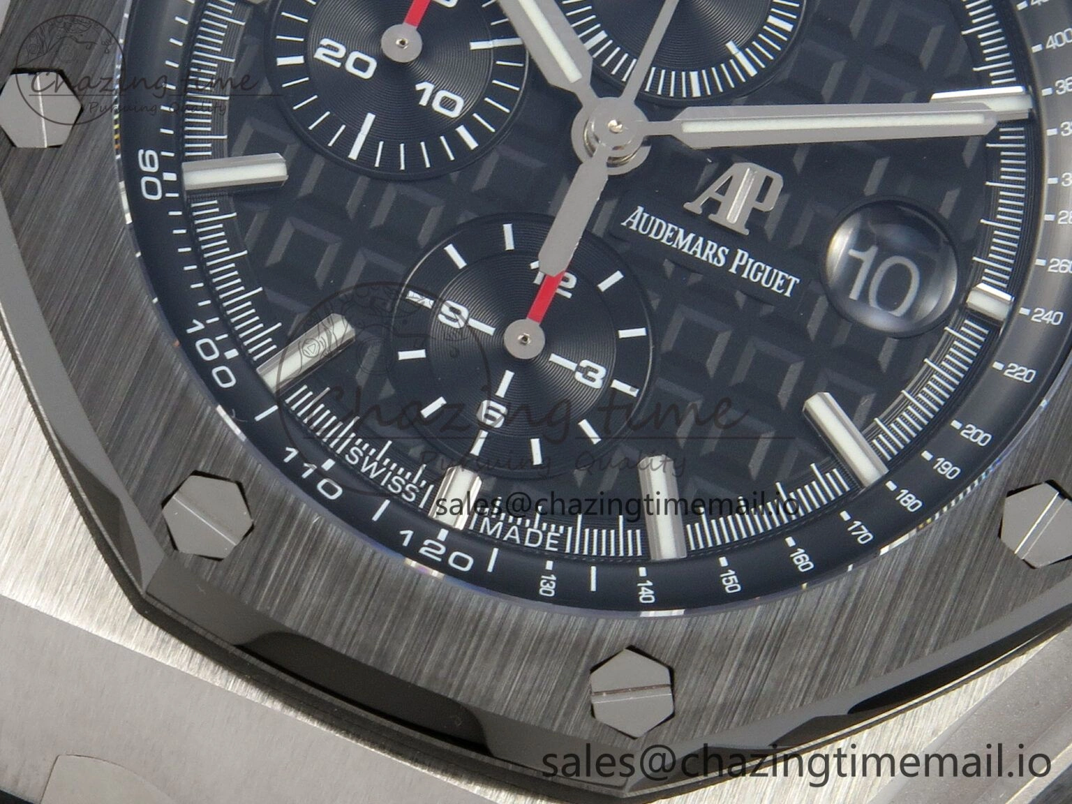 Royal Oak Offshore 44mm SS APPF Best Edition Black Dial Ceramic Bezel on Black Rubber Strap SA3126