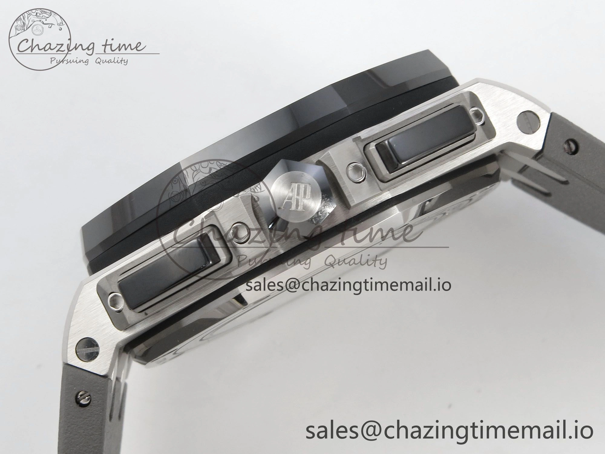 Royal Oak Offshore 44mm SS APPF Best Edition Gray White Dial Ceramic Bezel on Gray Rubber Strap SA3126
