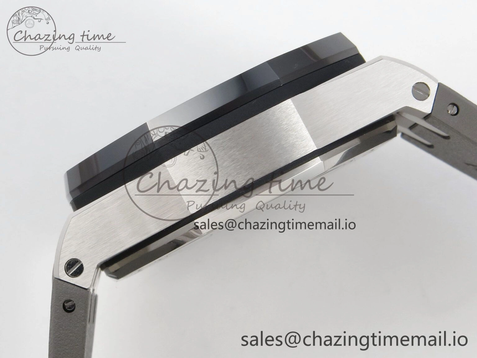 Royal Oak Offshore 44mm SS APPF Best Edition Gray White Dial Ceramic Bezel on Gray Rubber Strap SA3126