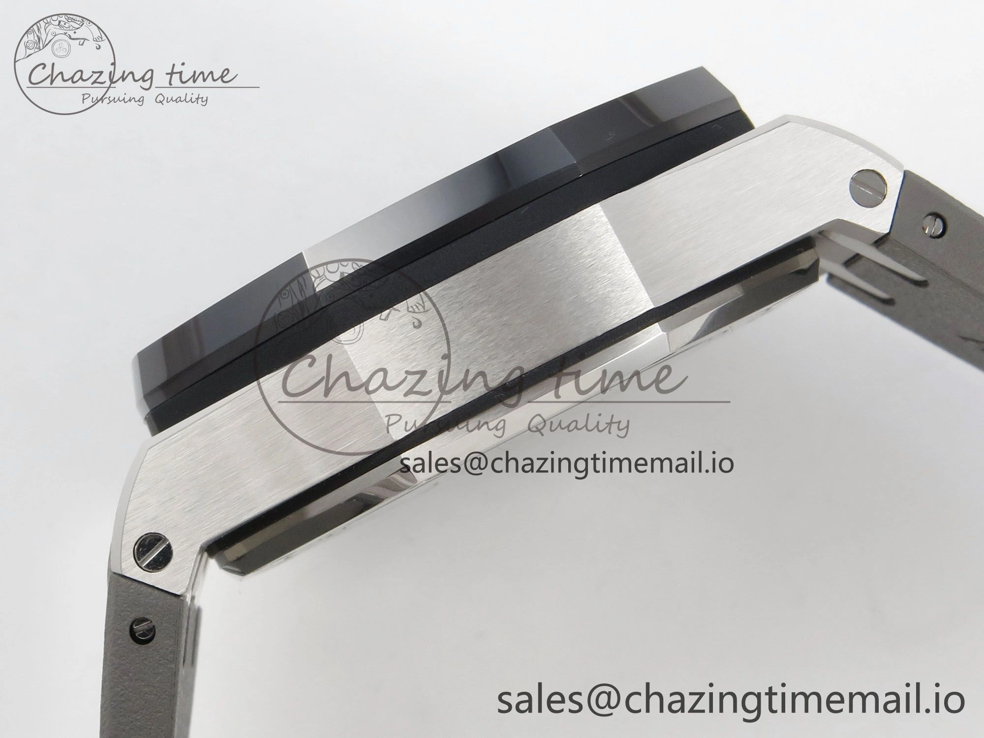 Royal Oak Offshore 44mm SS APPF Best Edition Gray White Dial Ceramic Bezel on Gray Rubber Strap SA3126