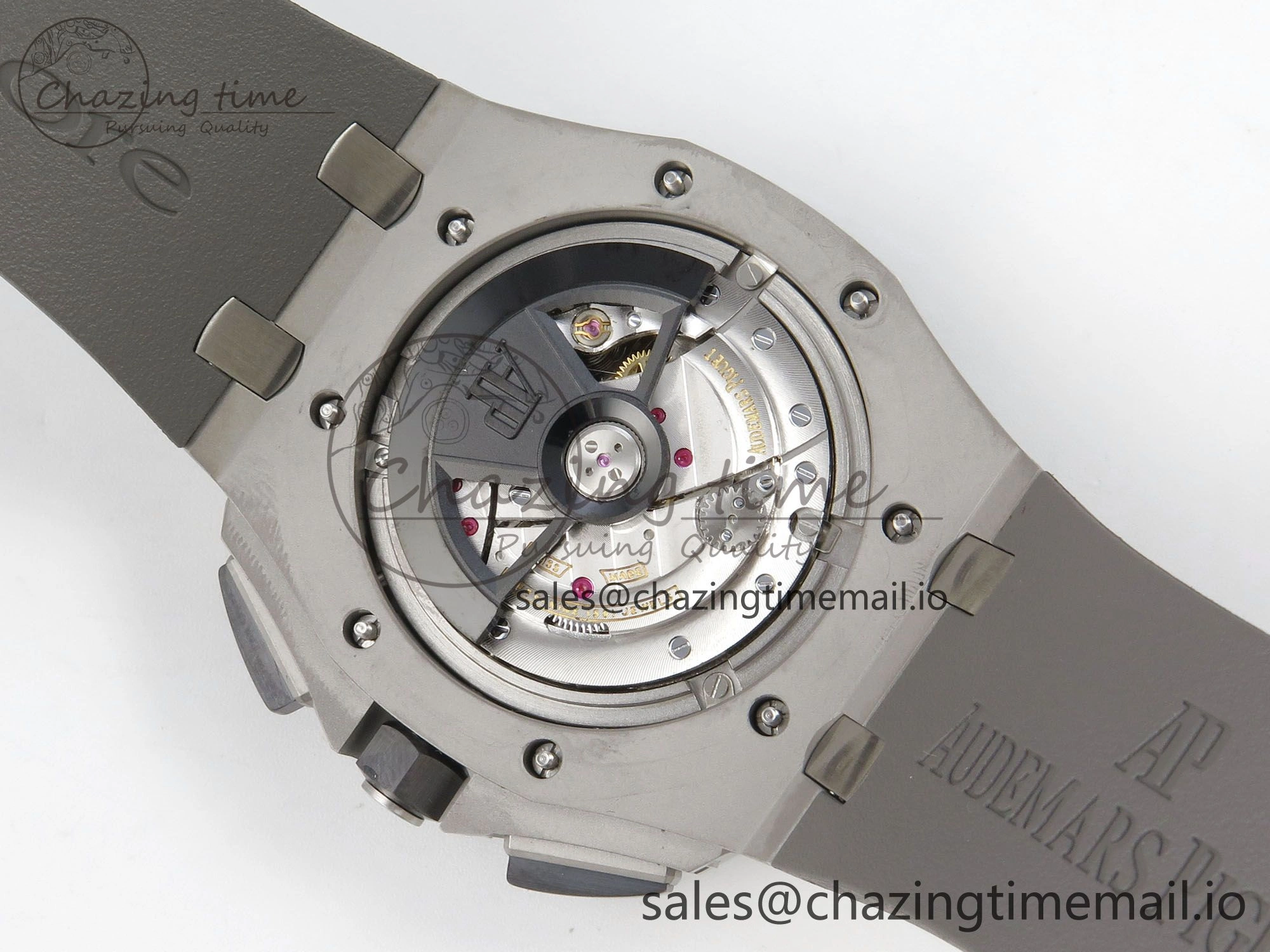 Royal Oak Offshore 44mm SS APPF Best Edition Gray White Dial Ceramic Bezel on Gray Rubber Strap SA3126
