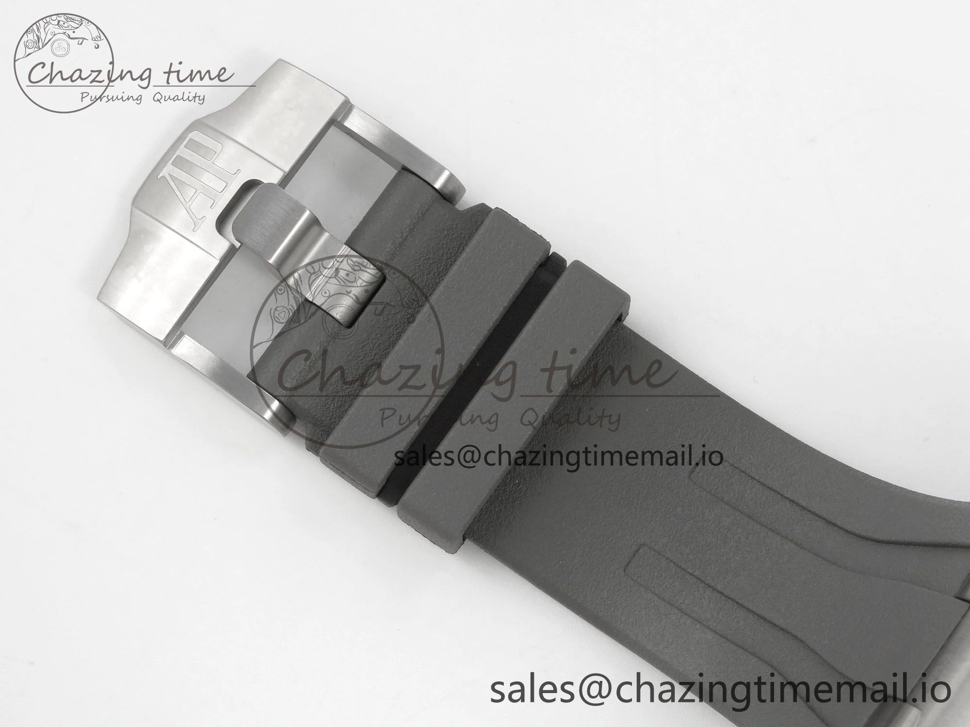 Royal Oak Offshore 44mm SS APPF Best Edition Gray White Dial Ceramic Bezel on Gray Rubber Strap SA3126