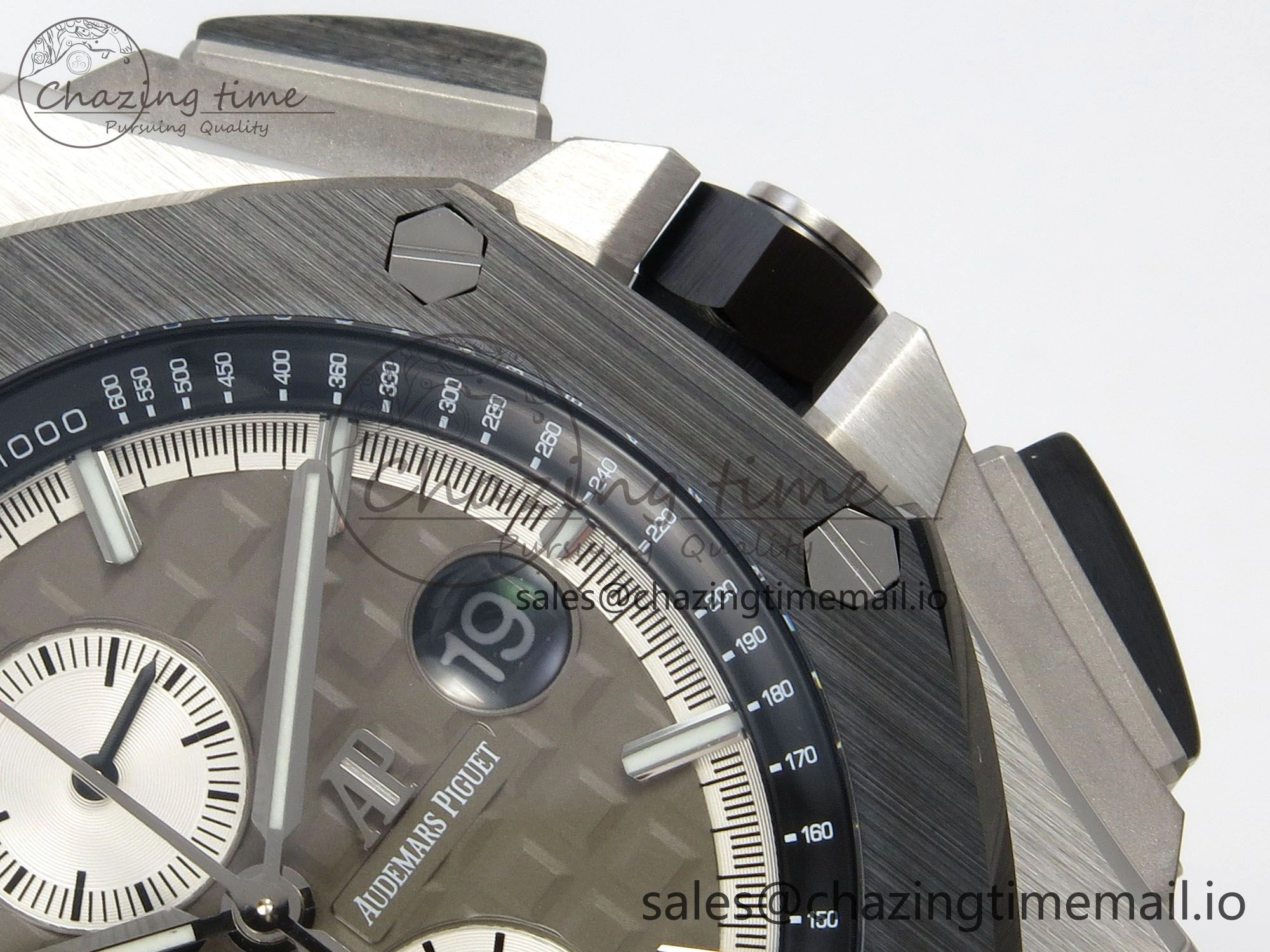 Royal Oak Offshore 44mm SS APPF Best Edition Gray White Dial Ceramic Bezel on Gray Rubber Strap SA3126