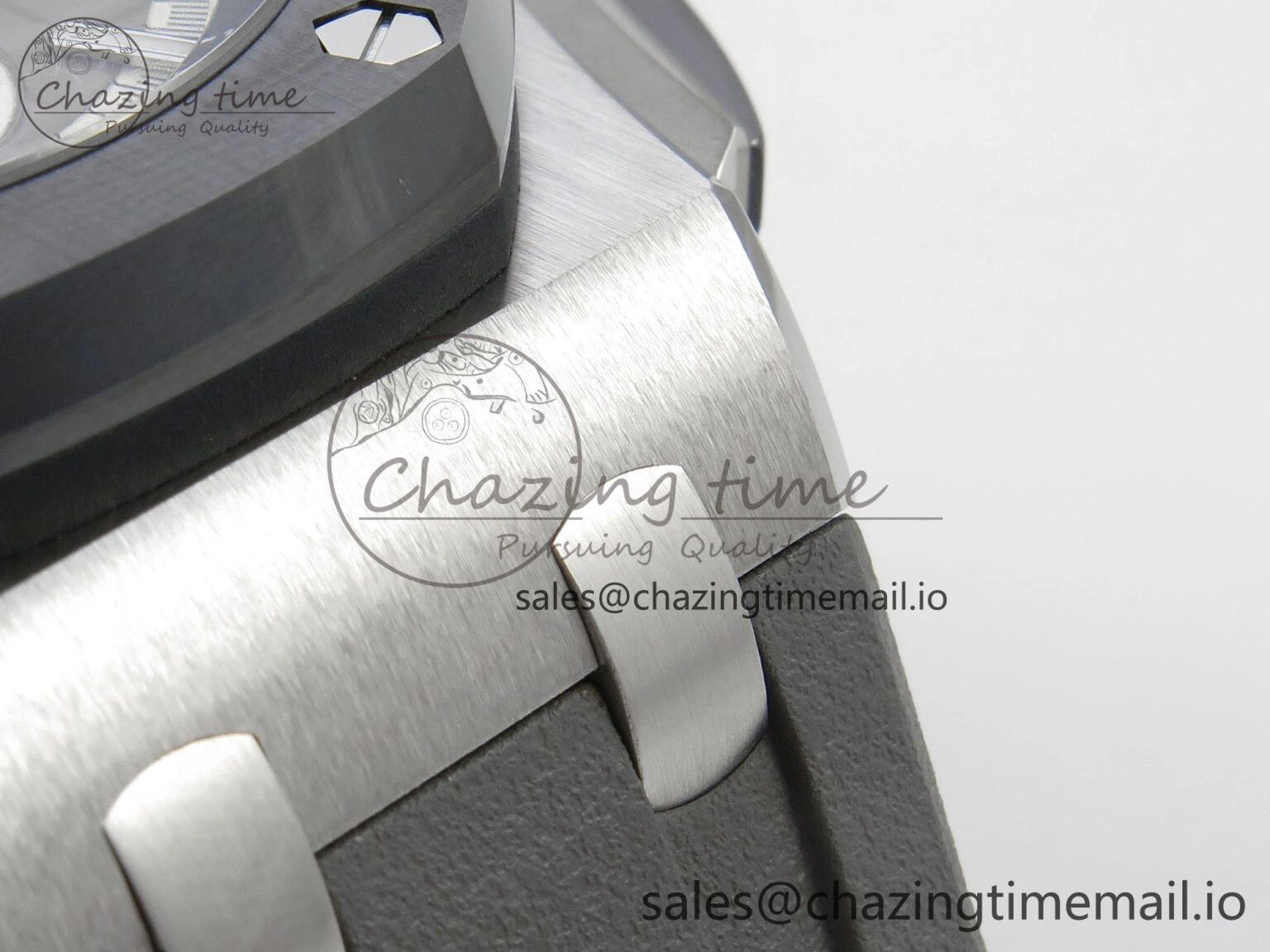 Royal Oak Offshore 44mm SS APPF Best Edition Gray White Dial Ceramic Bezel on Gray Rubber Strap SA3126