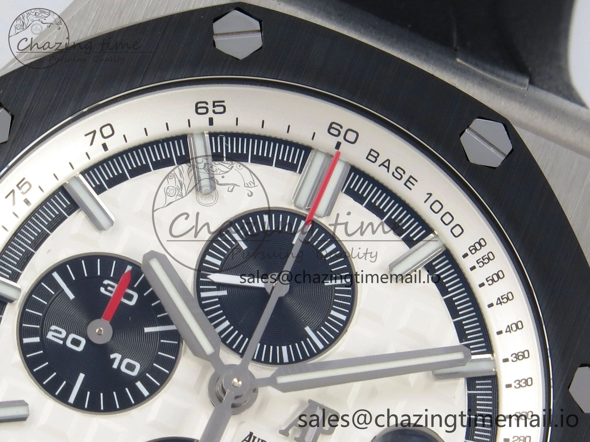 Royal Oak Offshore 44mm SS APPF Best Edition White Dial Ceramic Bezel on Black Rubber Strap SA3126