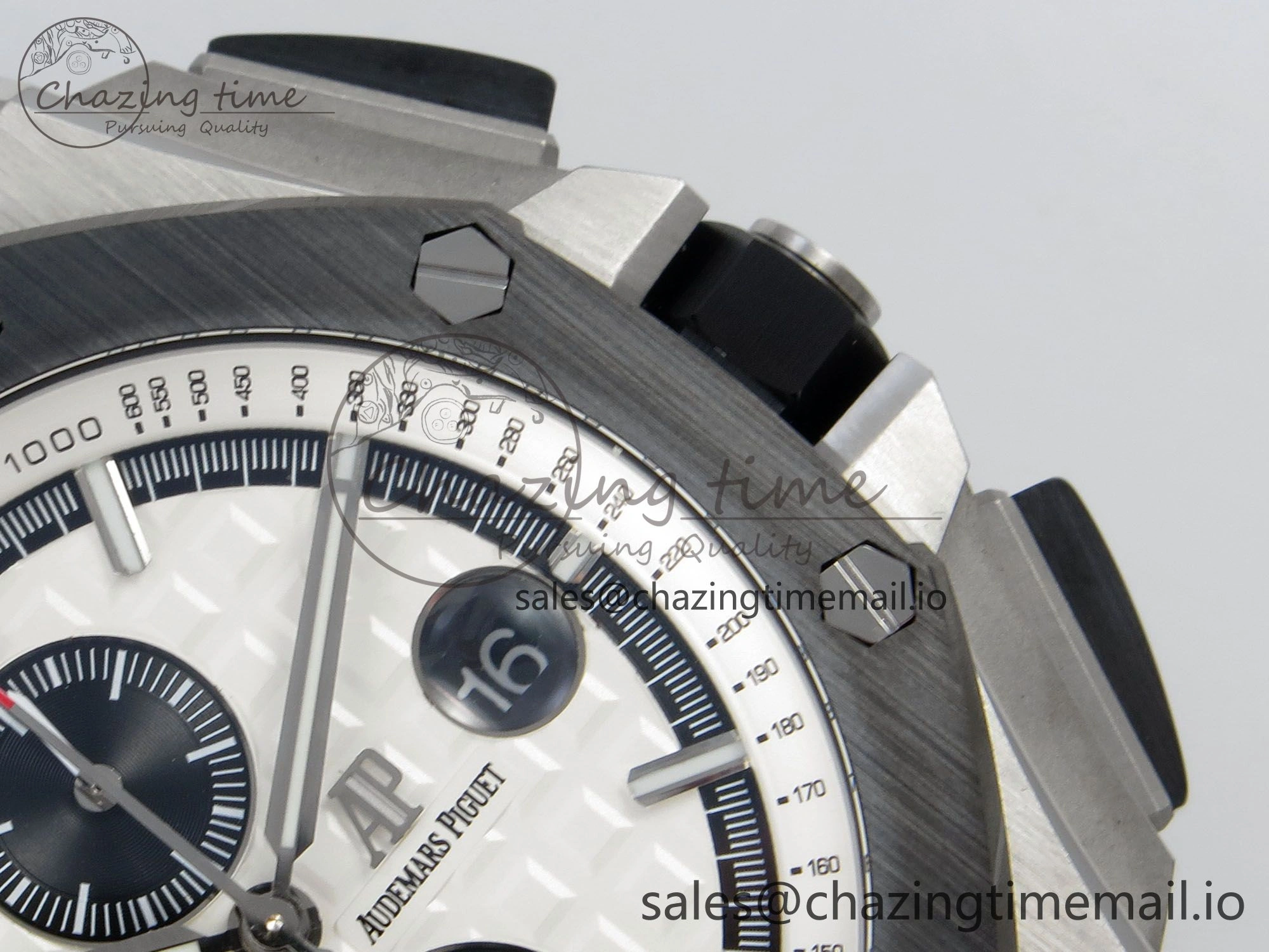 Royal Oak Offshore 44mm SS APPF Best Edition White Dial Ceramic Bezel on Black Rubber Strap SA3126