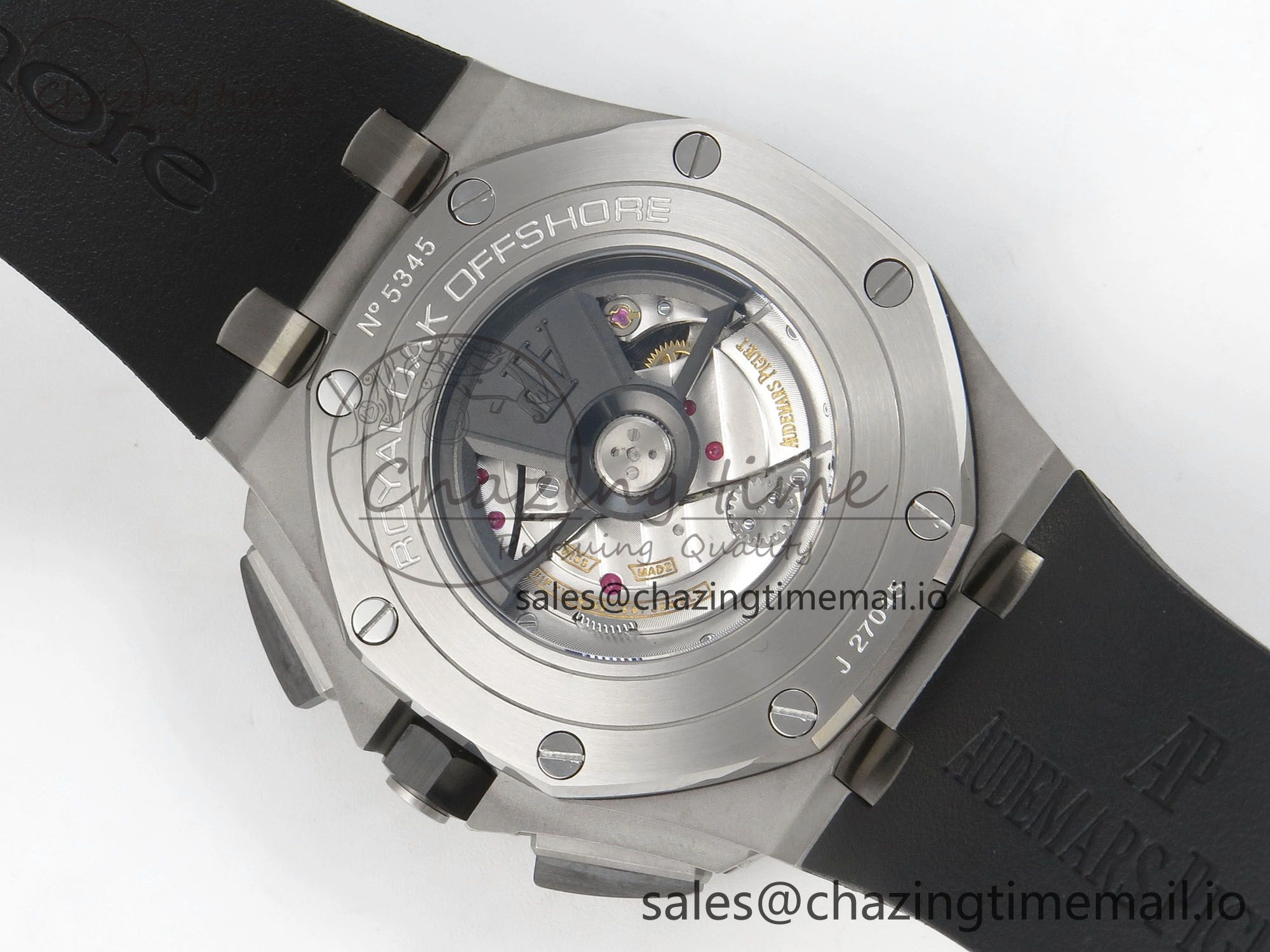 Royal Oak Offshore 44mm SS APPF Best Edition White Dial Ceramic Bezel on Black Rubber Strap SA3126