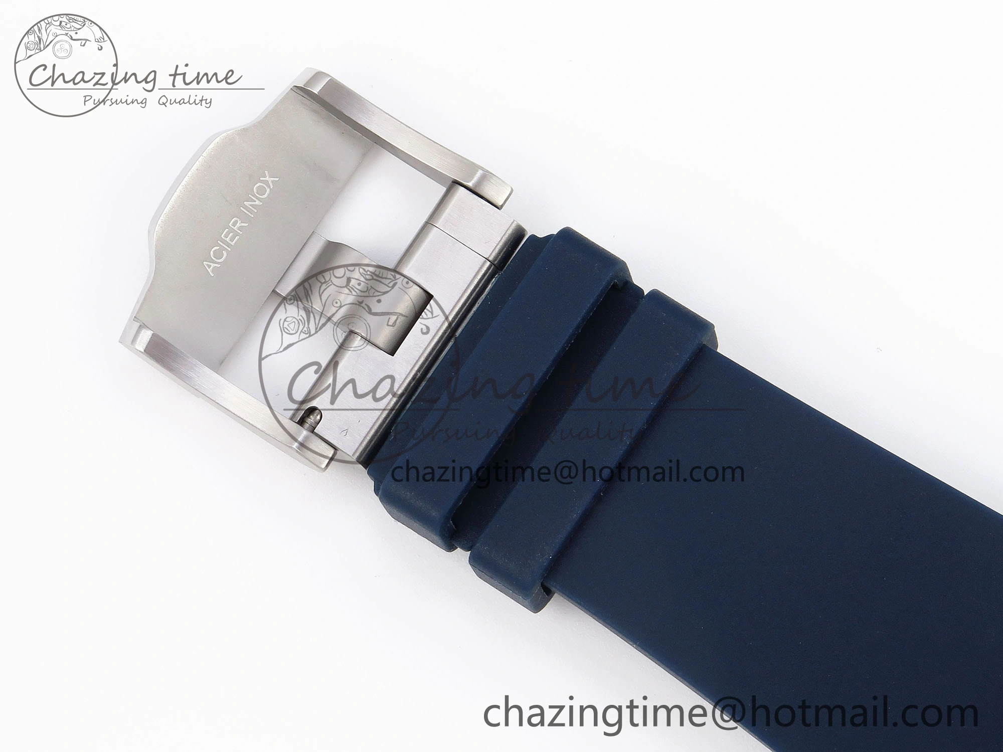 Royal Oak Offshore 44mm SS Bezel APF 1:1 Best Edition Blue Silver Dial on Blue Rubber Strap A4401
