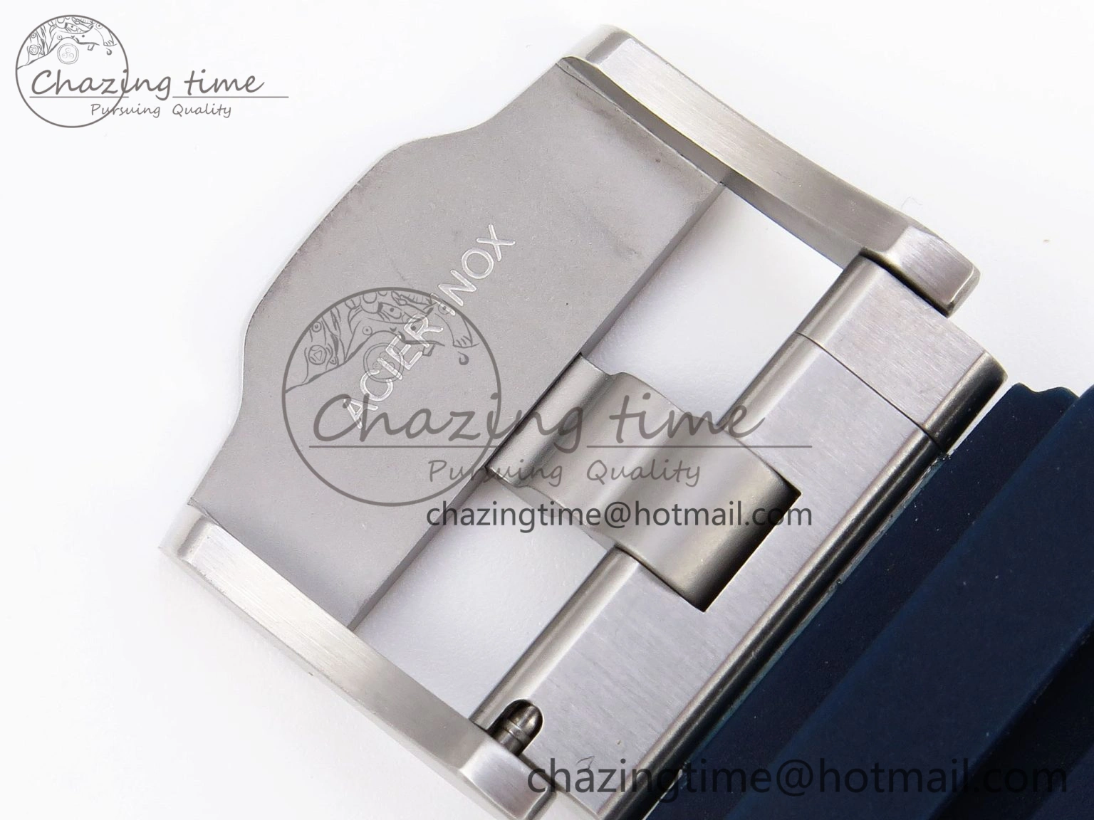 Royal Oak Offshore 44mm SS Bezel APF 1:1 Best Edition Blue Silver Dial on Blue Rubber Strap A4401