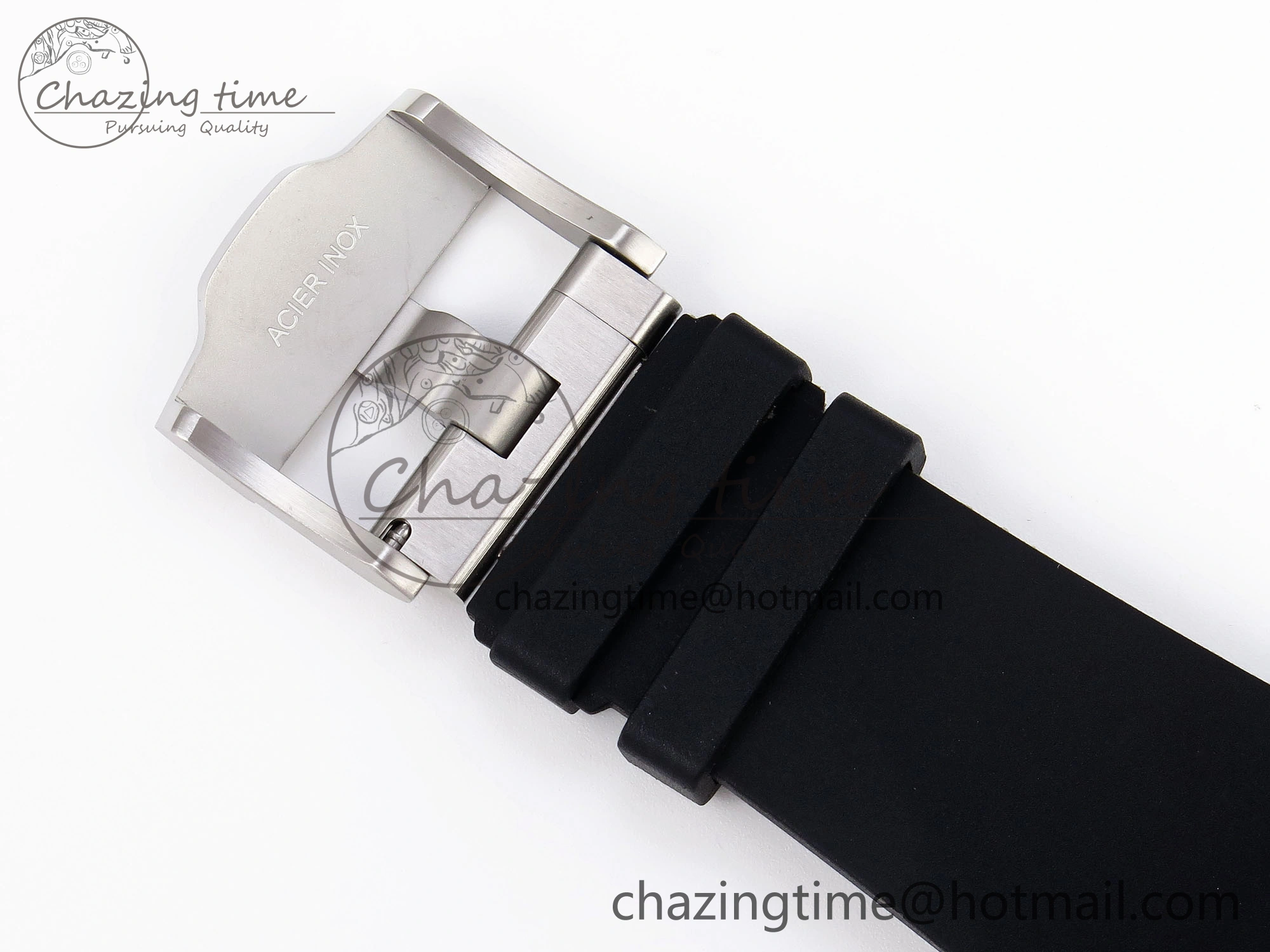 Royal Oak Offshore 44mm SS Black Ceramic Bezel APF 1:1 Best Edition Black Silver Dial on Black Rubber Strap A4401