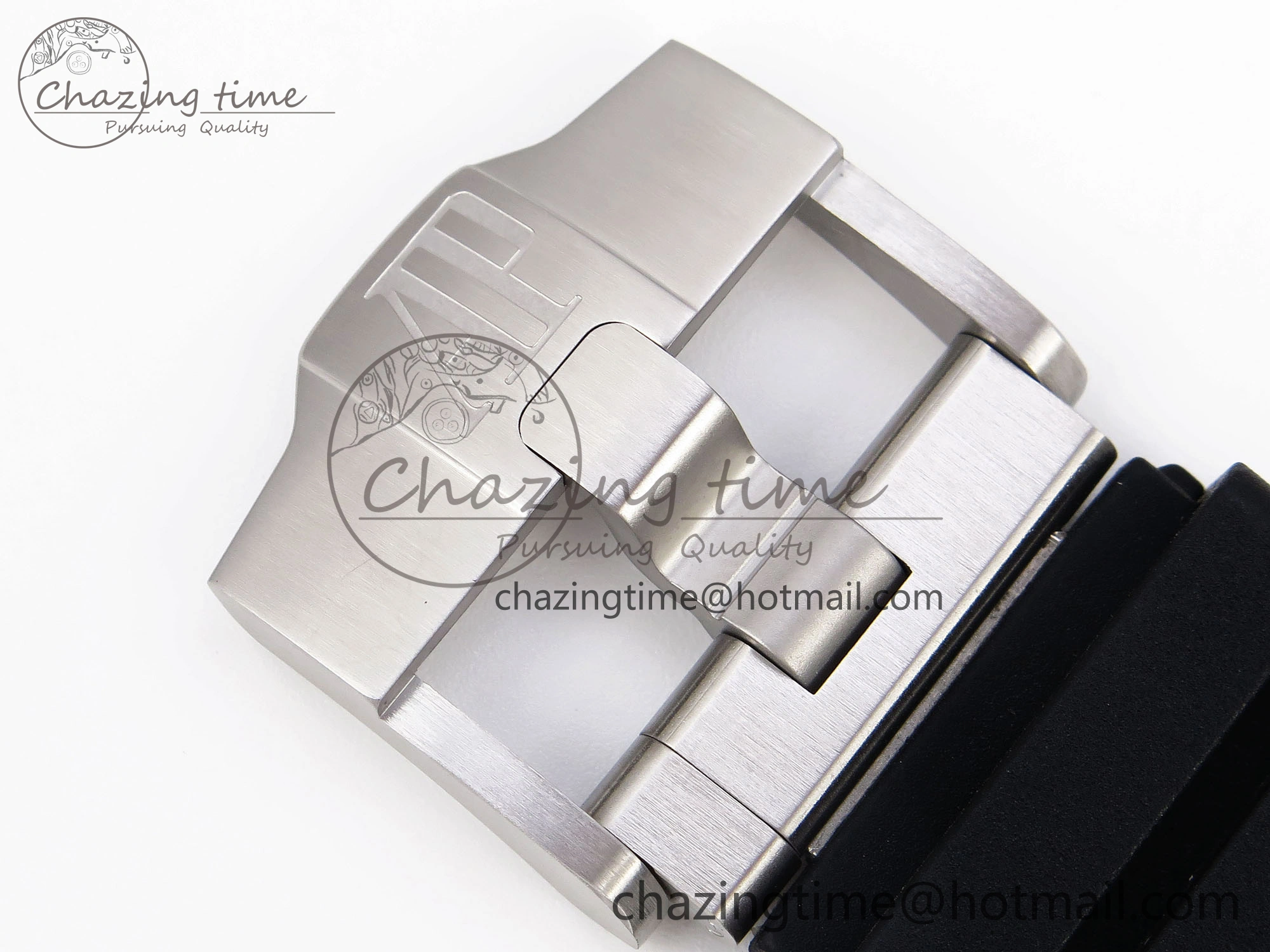 Royal Oak Offshore 44mm SS Black Ceramic Bezel APF 1:1 Best Edition Black Silver Dial on Black Rubber Strap A4401
